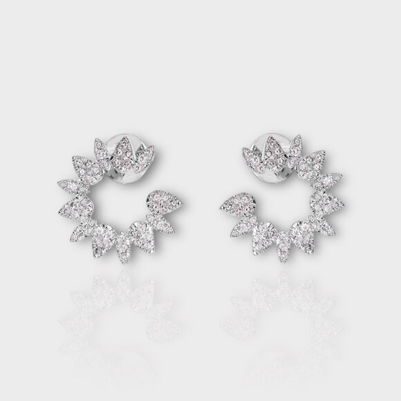 White Radiance Earrings - Picture 4 of 5